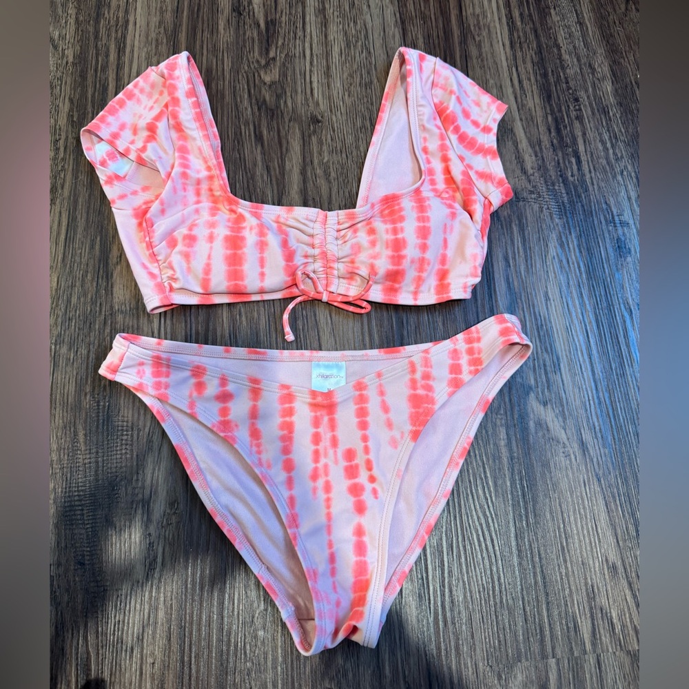 Target Pink and Coral Tie-Dye Bikini Set